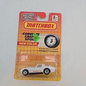 1993 Matchbox #2 Corvette Grand‎ Sport White NEW in Pack
